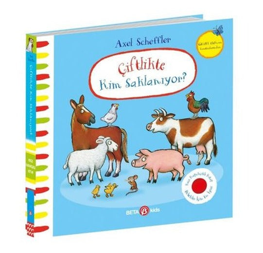 Çiftlikte Kim Saklanıyor? Keçe Kapakçıklı Kitap | Beta Kids