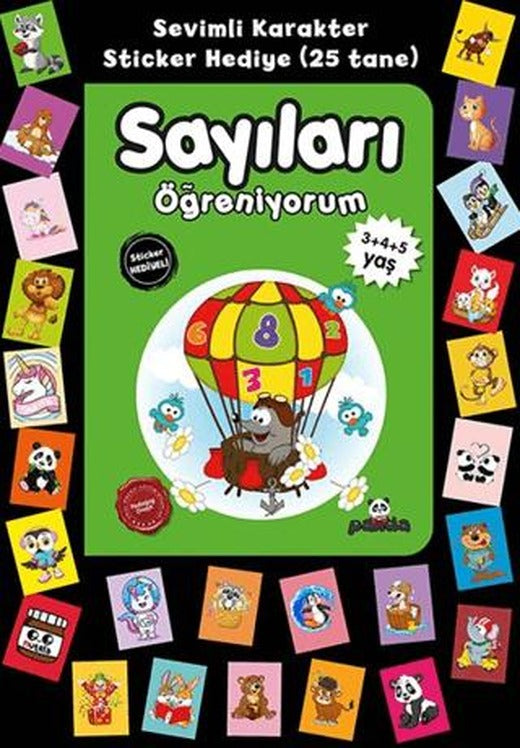 Stickerlı 3+4+5 Yaş Sayıları Öğreniyorum | Beyaz Panda Yayınları (Ciltsiz)