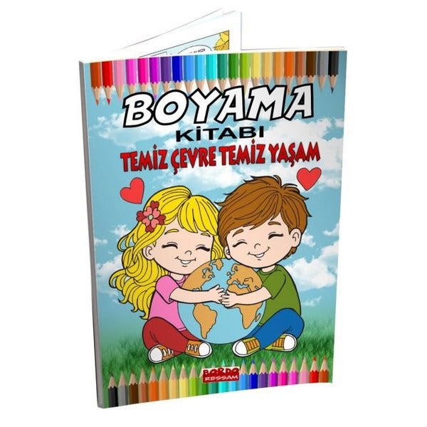 Temiz Çevre Temiz Yaşam Boyama Kitabı | Bordo Ressam
