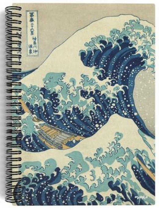 Katsushika Hokusai - The Great Wave off Kanagawa, 1829 / Spiralli Defter 05 - Çizgisiz - 100 Sayfa | Miosho
