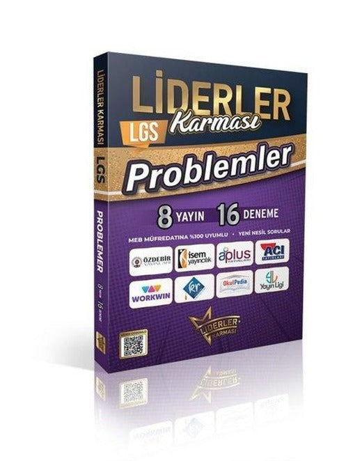 LGS Problemler Denemeleri 8 Yayın 16 Deneme | Liderler Karması (İnce Kapak)
