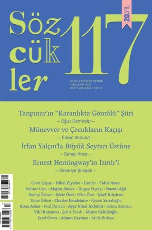 Sözcükler Dergisi 117. Sayı Eylül - Ekim 2025 | Sözcükler Yayınları (Ciltsiz)