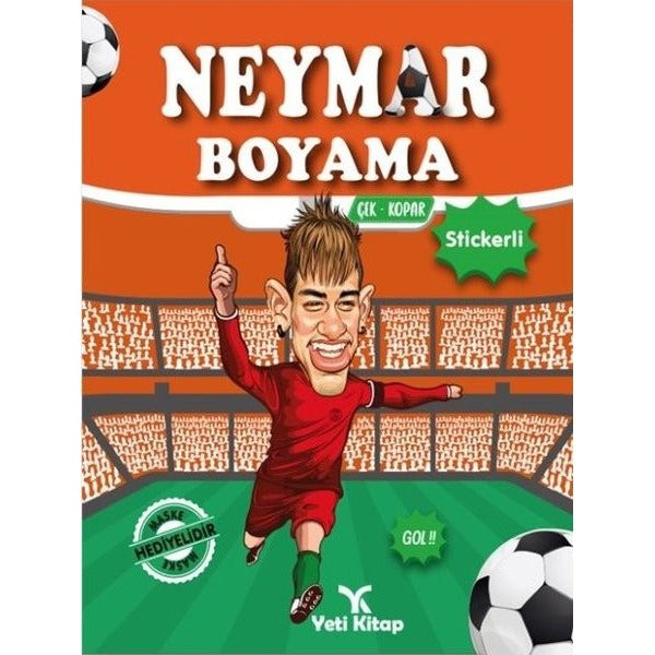 Neymar Boyama - Çek Kopar Stickerli | Yeti Kitap (İnce Kapak)