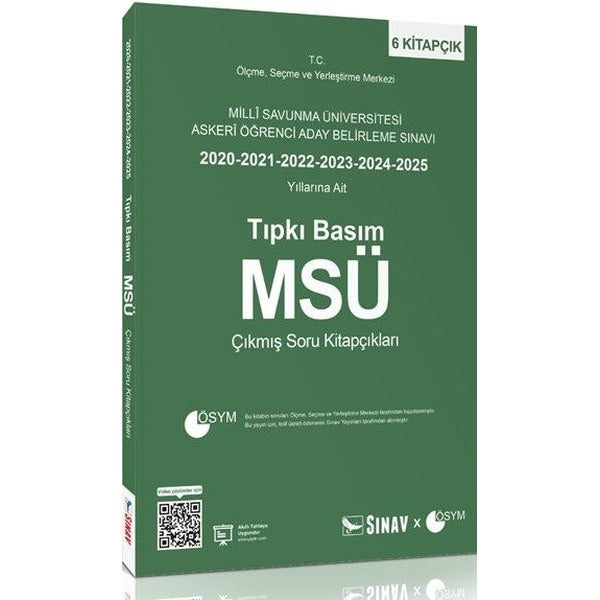 MSÜ Tıpkı Basım Son 6 Yıl Çıkmış Soru Kitapçıkları