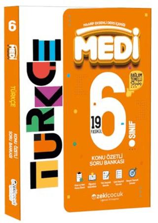 6. Sınıf Medi Türkçe Konu Özetli Soru Bankası | Zekiçocuk Eğitici Kitaplar (Ciltsiz)  - Resim 1