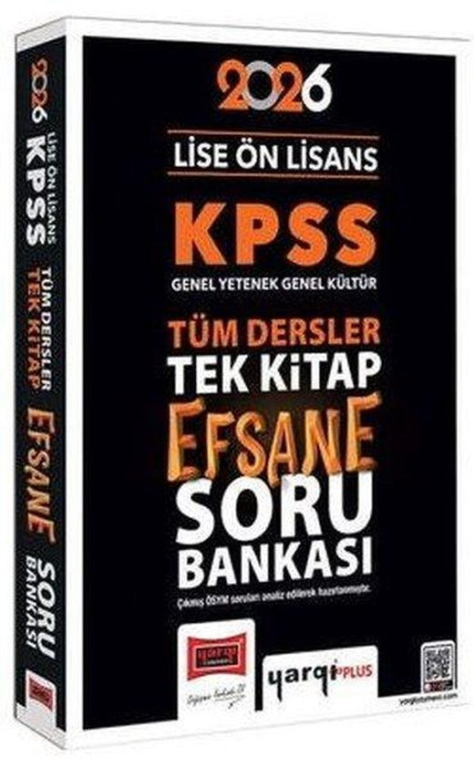 2026 KPSS Lise Ön Lisans GK - GY Tüm Dersler Tek Kitap Efsane Soru Bankası | Yargı Yayınları (İnce Kapak)