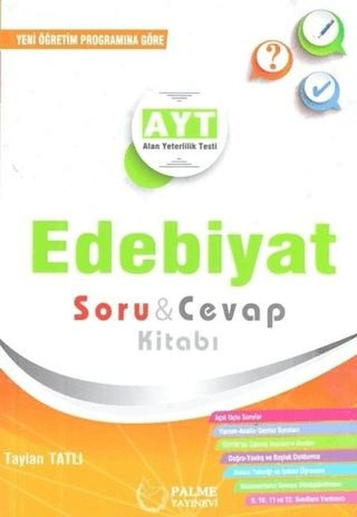 Palme YKS AYT Edebiyat Soru & Cevap Kitabı | Palme Yayınları (Ciltsiz)