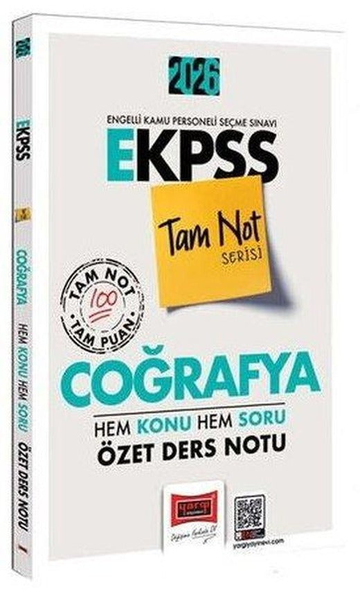 2026 E - KPSS Tam Not Serisi Coğrafya Hem Konu Hem Soru Özet Ders Notu | Yargı Yayınları (İnce Kapak)