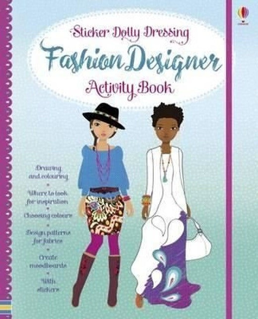 Sticker Dolly Dressing Fashion Designer Activity Book (Sticker Dolly Dressing Fashion Designer) | Usborne