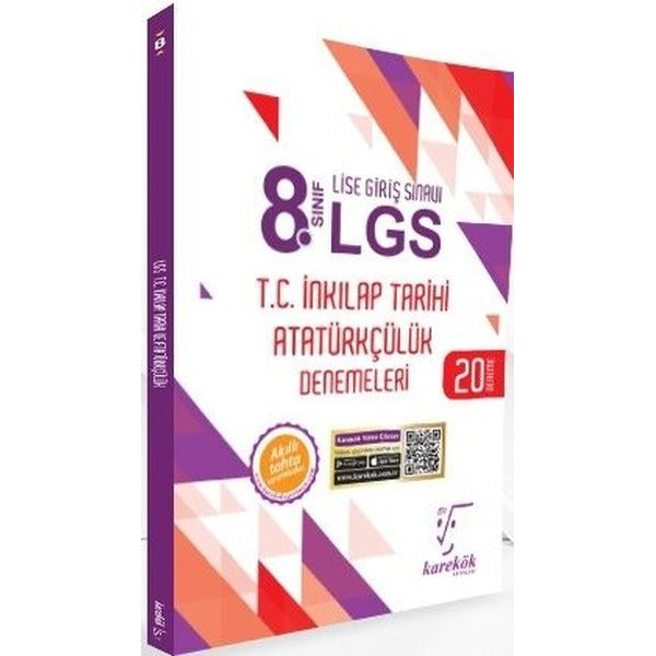8. Sınıf LGS T.C.İnkılap Tarihi ve Atatürkçülük 20'li Deneme Sınavı | Karekök Yayıncılık (Ciltsiz)