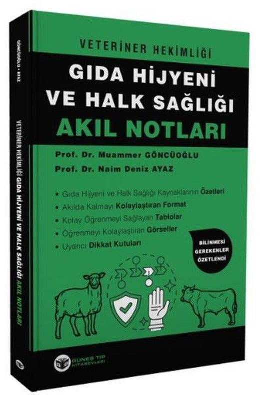Veteriner Hekimliği Gıda Hijyeni ve Halk Sağlığı Akıl Notları | Güneş Tıp Kitabevleri (İnce Kapak)