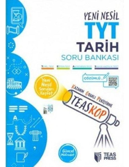 Teaskop TYT Tarih Soru Bankası | Teas Press Eğitim (İnce Kapak)