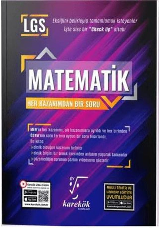8. Sınıf Her Kazanımdan Bir Soru Matematik | Karekök Yayıncılık (Ciltsiz)