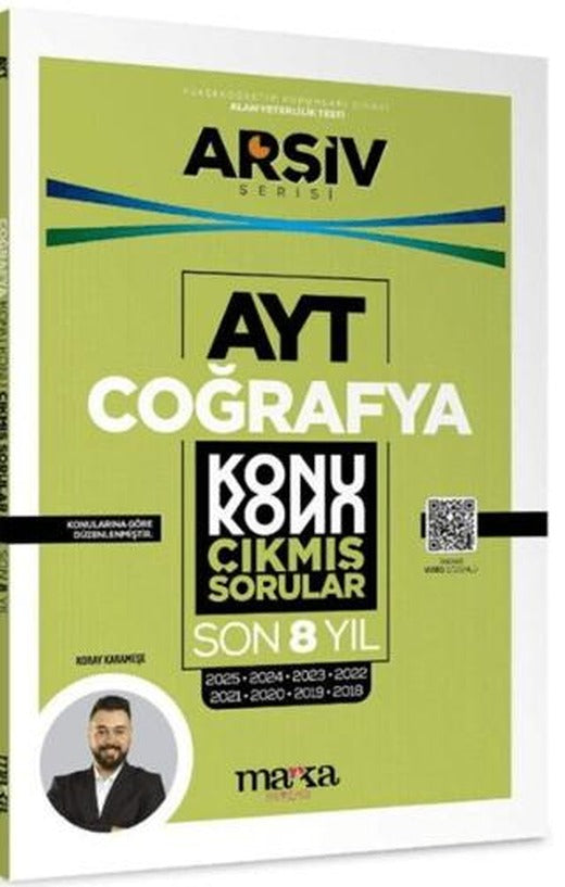 AYT Coğrafya Çıkmış Sorular Konu Konu Son 8 Yıl Tıpkı Basım Arşiv Serisi | Marka Yayınları (Ciltsiz)