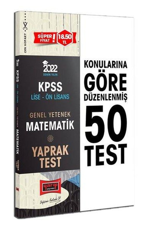 2022 KPSS Lise Ön Lisans Genel Yetenek Matematik Yaprak Test | Yargı Yayınları (İnce Kapak)