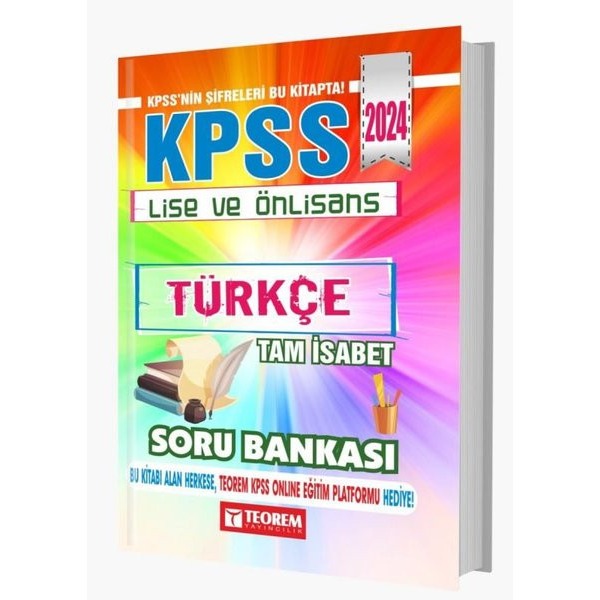 2024 KPSS Lise Ön Lisans Tam İsabet Türkçe Soru Bankası | Teorem Yayınları (İnce Kapak)