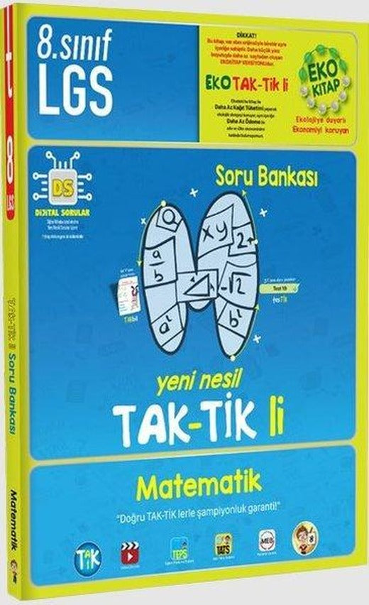 8.Sınıf Matematik Eko Taktikli Soru Bankası | Tonguç Akademi (İnce Kapak)