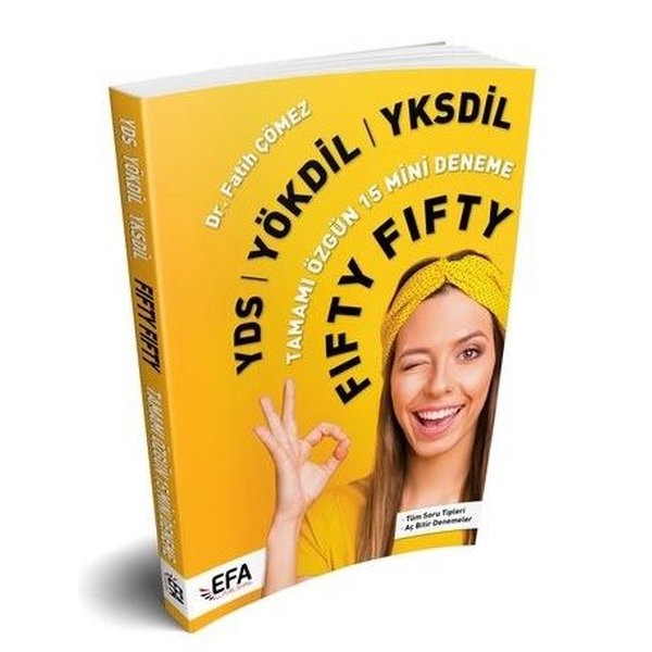(EFA Serisi) YDS YÖKDİL YKSDİL FIFTY FIFTY 15 Mini Deneme | Benim Hocam Yayınları (Ciltsiz)
