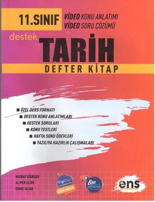 11. Sınıf Tarih Defter Kitap | ENS Yayınları (Ciltsiz)  - Resim 1