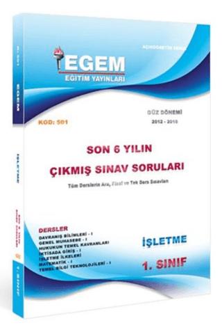 1. Sınıf 1. Yarıyıl İşletme Son 6 Yılın Çıkmış Sınav Soruları Kod: 501