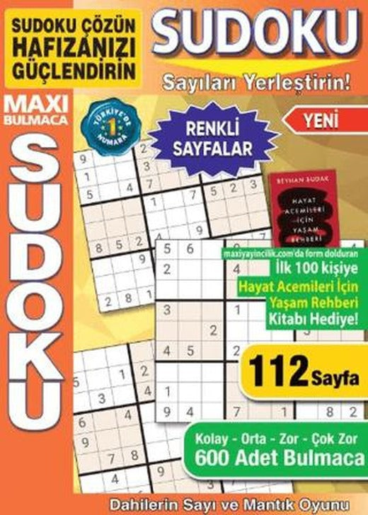 Maxi Bulmaca Sudoku 22 | Maxi Yayıncılık (Ciltsiz)
