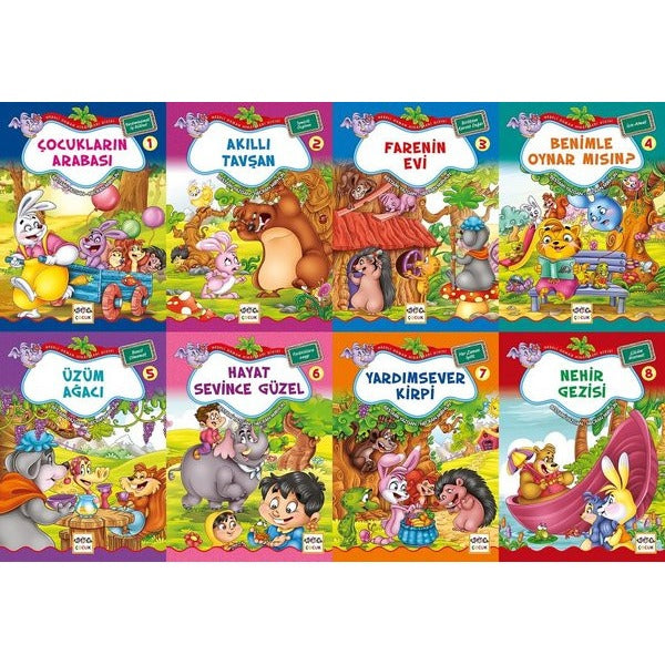 Neşeli Orman Hikayeler Dizisi-8 Kitap Takım Küçük Boy | Nar Çocuk