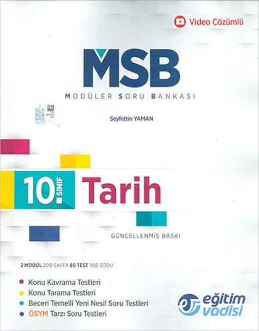 Eğitim Vadisi 10.Sınıf Tarih MSB Modüler Soru Bankası