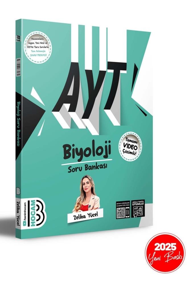 2025 AYT Biyoloji Tamamı Video Çözümlü Soru Bankası | Benim Hocam Yayınları (Ciltsiz)