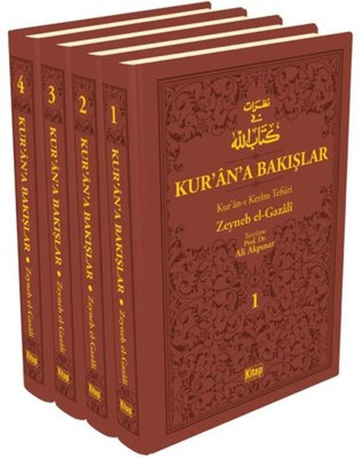 Kur'an'a Bakışlar Kur'an-ı Kerim Tefsiri Kahverengi Set - 4 Kitap Takım | Kitap Dünyası (Ciltli)