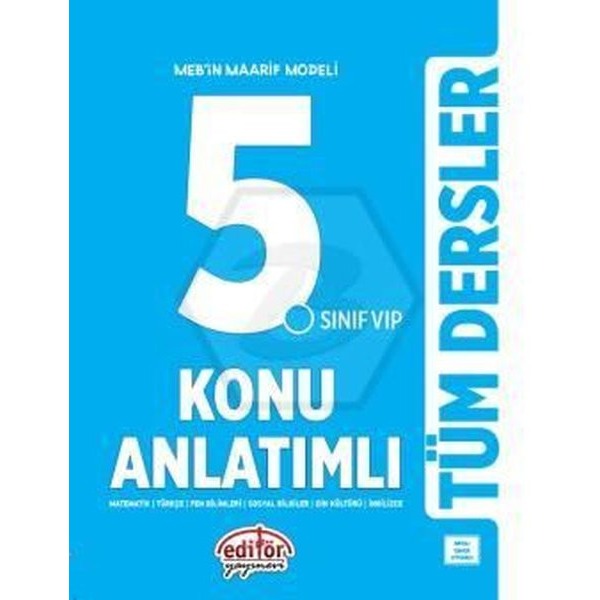 5. Sınıf VIP Tüm Dersler Konu Anlatımlı | Editör (İnce Kapak)