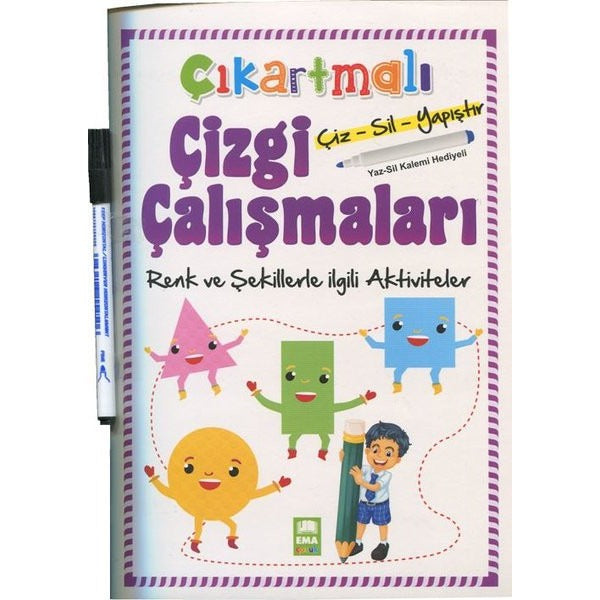 Çıkartmalı Çizgi Çalışmaları Renk ve Şekillerle İlgili Aktiviteler