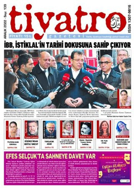 Tiyatro Gazetesi Sayı: 139 - Aralık 2022 | Tiyatro Gazetesi (Ciltsiz)
