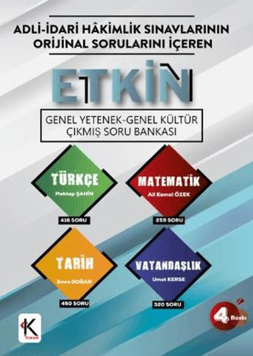 Etkin Genel Yetenek - Genel Kültür Çıkmış Soru Bankası | Kuram Kitap (Ciltsiz)