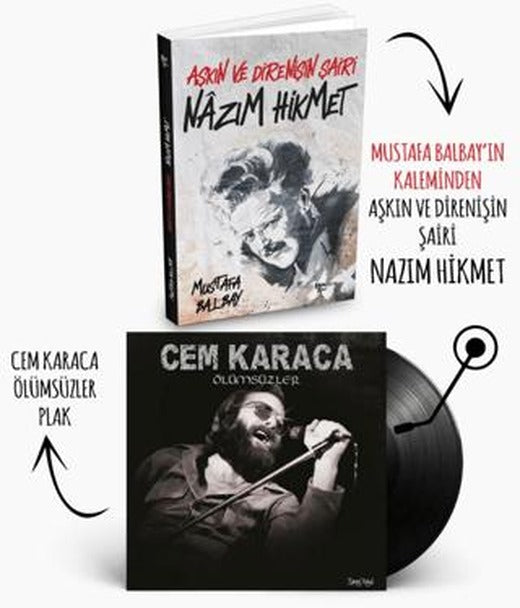 Plaklı Kitaplar - Nazım Hikmet - Cem Karaca - Ölümsüzler Plak | Plak (Ciltsiz)