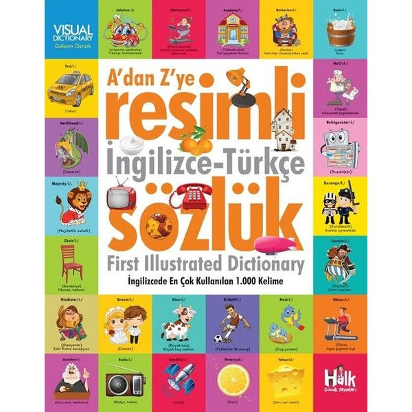 A'dan Z'ye Resimli İngilizce Türkçe Sözlük | Halk Kitabevi