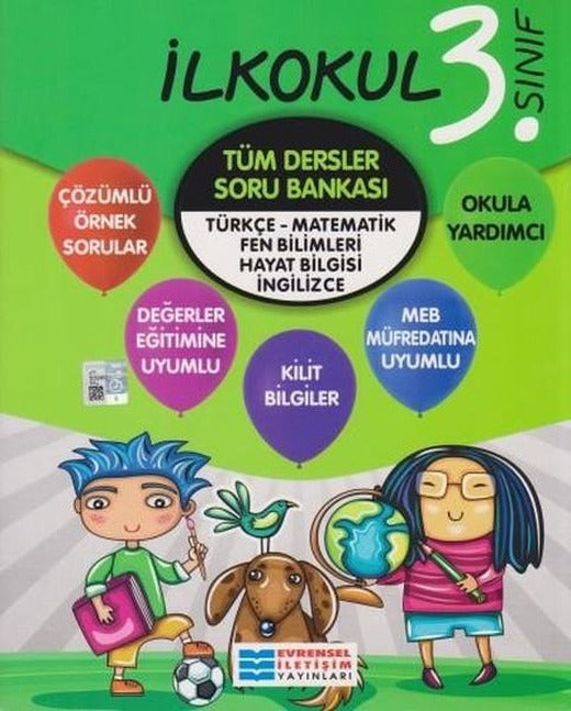 3.Sınıf Tüm Dersler Soru Bankası | Evrensel İletişim Yayınları (İnce Kapak)