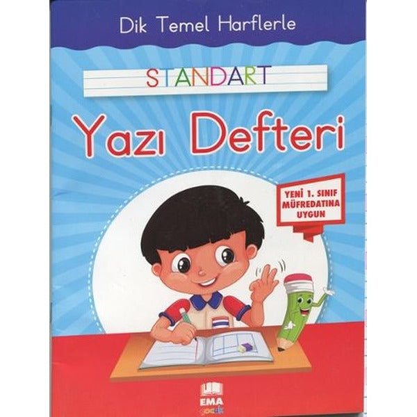 Dik Temel Harflerle Standart Yazı Defteri | Ema Çocuk (İnce Kapak)