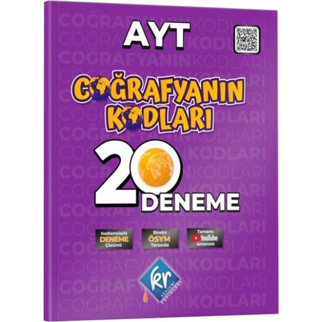 Coğrafyanın Kodları AYT Coğrafya Çözümlü 20 Deneme | KR Akademi (İnce Kapak)