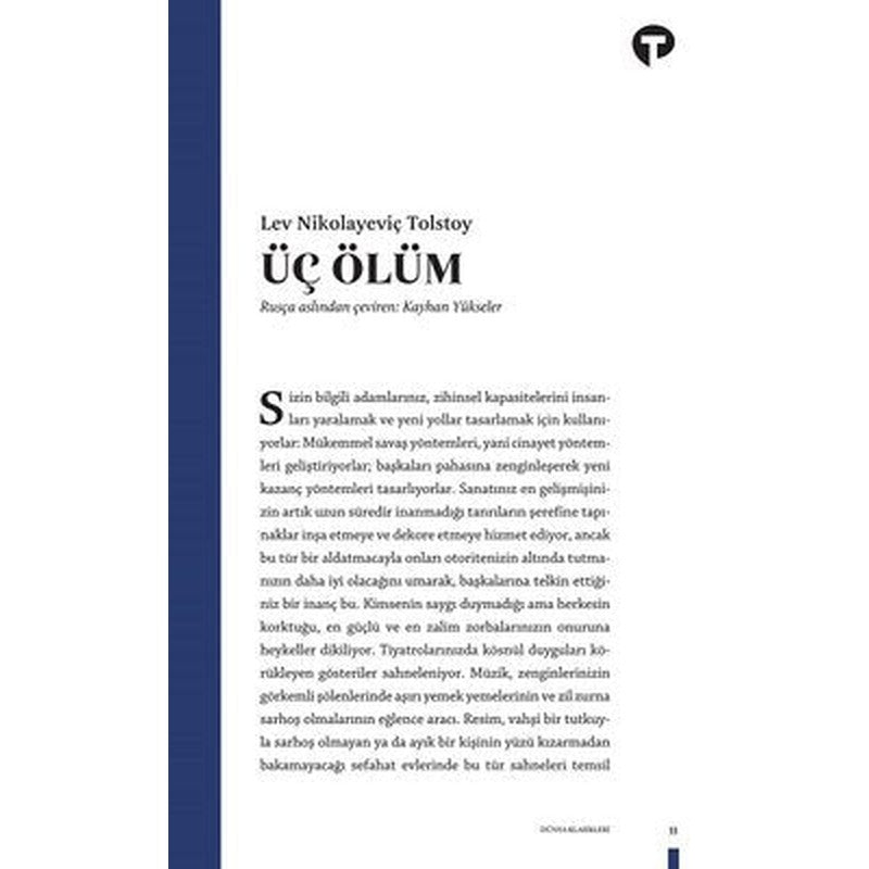 Üç Ölüm | Turkuvaz Kitap