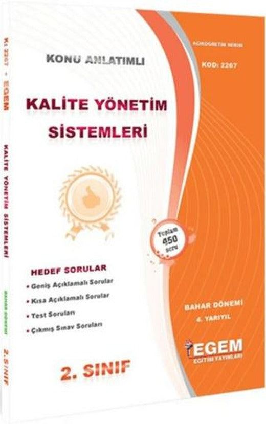 Kalite Yönetim Sistemleri Bahar Dönemi Konu Anlatımlı Soru Bankası