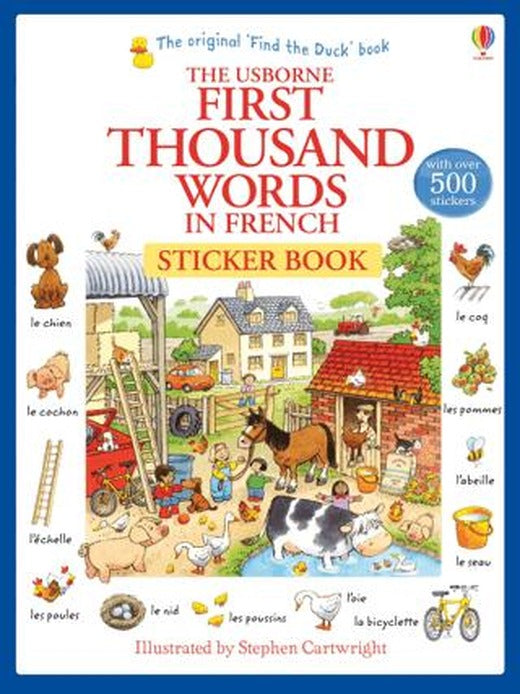 First Thousand Words in French Sticker Book | Usborne (Ciltsiz)