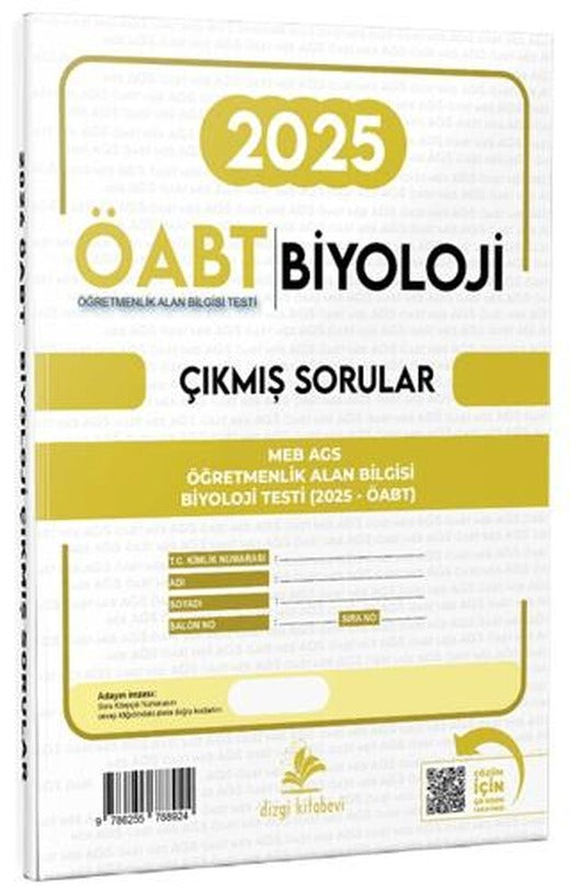 MEB-AGS ÖABT Biyoloji Video Çözümlü 2025 Sınavı Tek Fasikül Orijinal Çıkmış Sorular