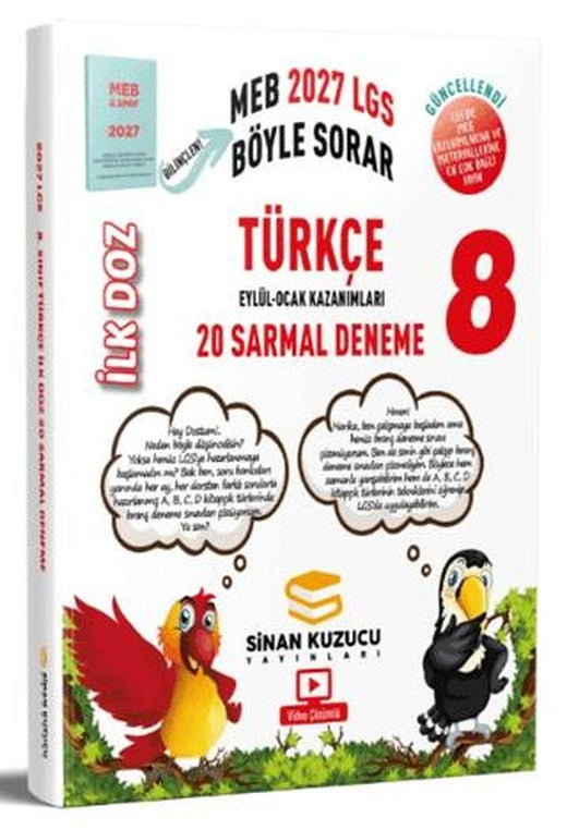 2027 8. Sınıf İlk Doz Türkçe Sarmal Deneme | Sinan Kuzucu Yayınları (Ciltsiz)