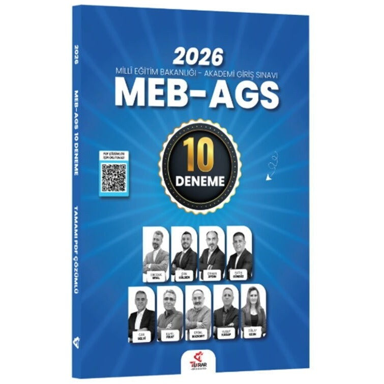 2026 MEB-AGS Tüm Dersler 10 Deneme Çözümlü | Tekrar Akademi Yayınları (Ciltsiz)