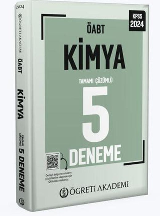2024 KPSS ÖABT Kimya Tamamı Çözümlü 5 Deneme | Öğreti Akademi (Ciltsiz)