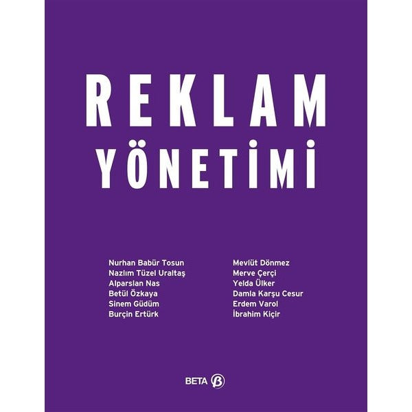 Reklam Yönetimi | Beta Yayınları (İnce Kapak)