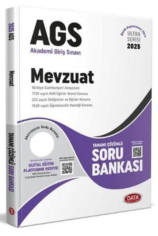 2025 AGS Ultra Serisi Mevzuat Tamamı Çözümlü Soru Bankası | Data Yayınları (Ciltsiz)