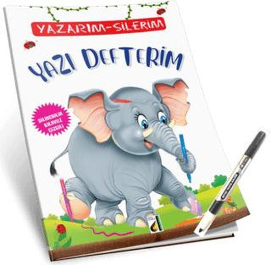 Yazarım - Silerim Yazı Defterim | Minik Damla Yayınevi (Ciltsiz)