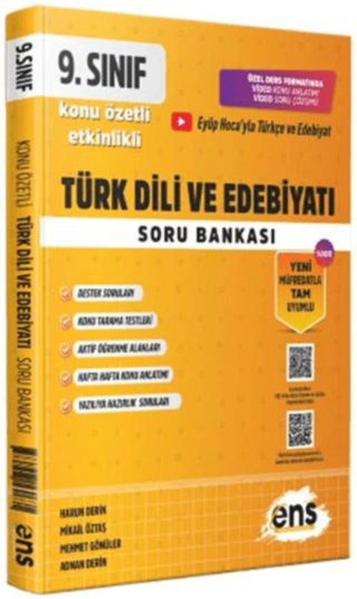 9. Sınıf Türk Dili ve Edebiyatı Etkinlikli Soru Bankası | ENS Yayınları (Ciltsiz)