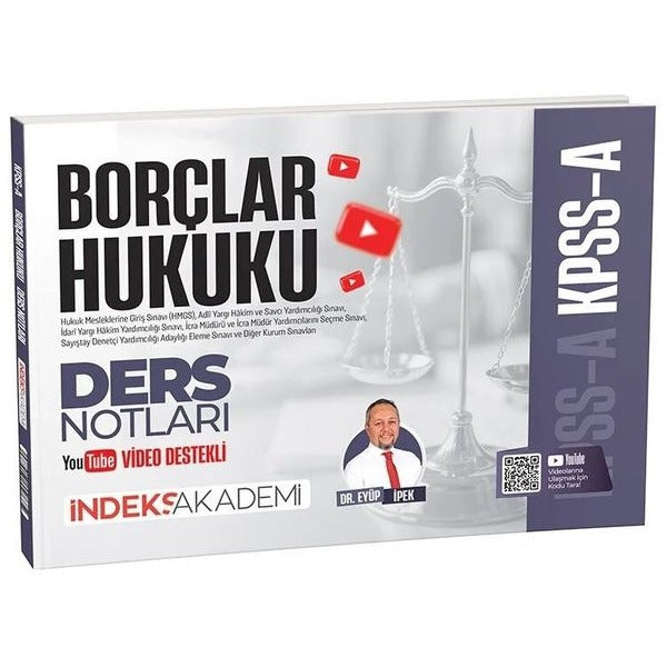 2026 KPSS A Grubu Borçlar Hukuku Video Ders Notları | İndeks Akademi (İnce Kapak)